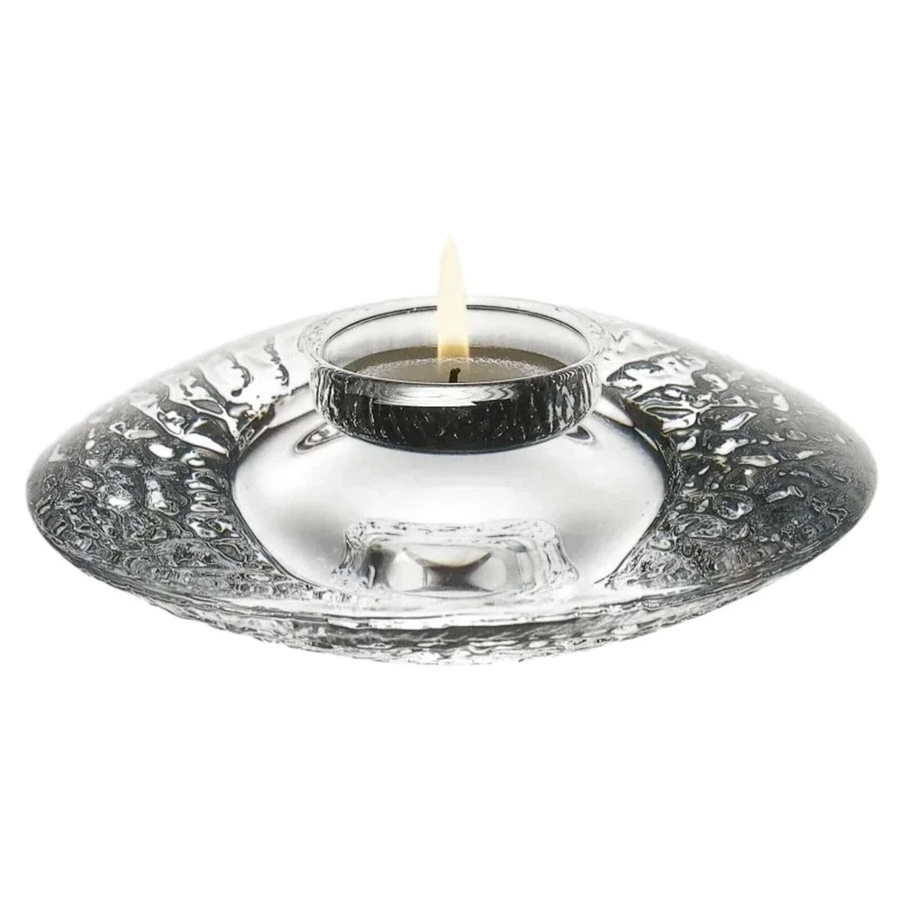 Vintage Orrefors Swedish Art Glass Candle Holder • Scandinavian Crystal Decor 5